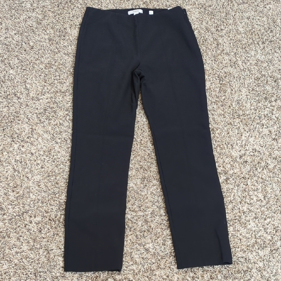 Vince mid rise black stitch front seam straight leg legging trousers work pants - Picture 2 of 10